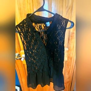 sheer black tank top